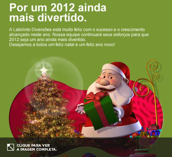 Exemplo de Campanha de E-mail Marketing de Feliz Natal