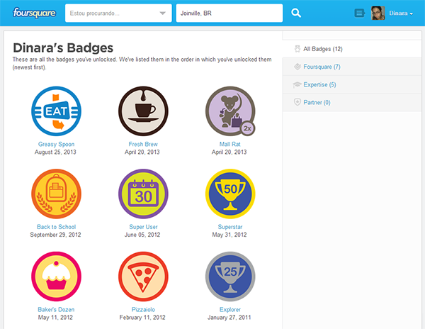 Foursquare e gamificação