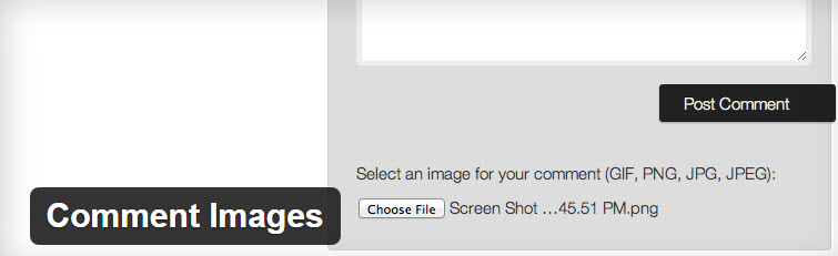 plugin comment images para anexar imagem a comentário