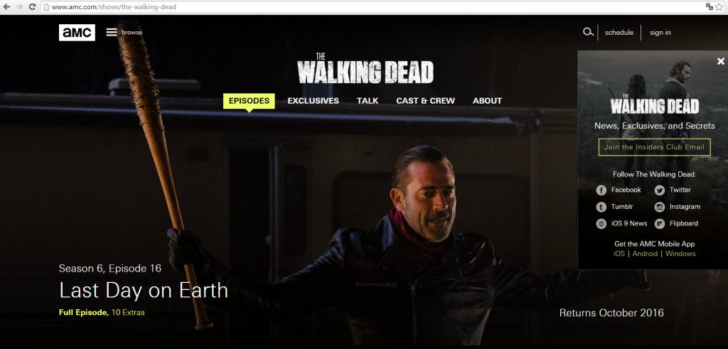 Sites que utilizam WordPress - Cultura Pop - The Walking Dead