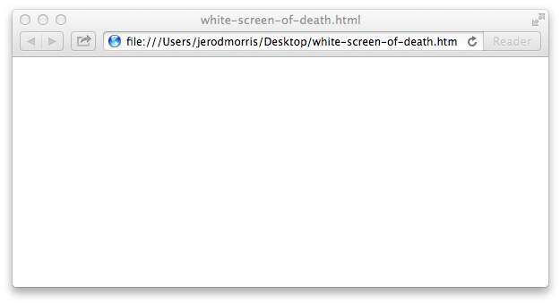 Erros ao manter um site em WordPress - White Screen of death