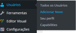 Como adicionar níveis de usuário - Passo 1