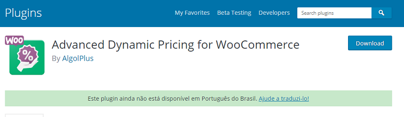 Plugin Advanced Dynamic Pricing for WooCommerce