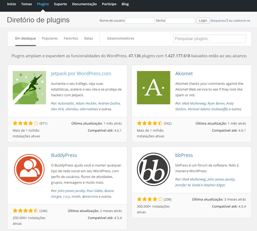 blog wordpress - plugins