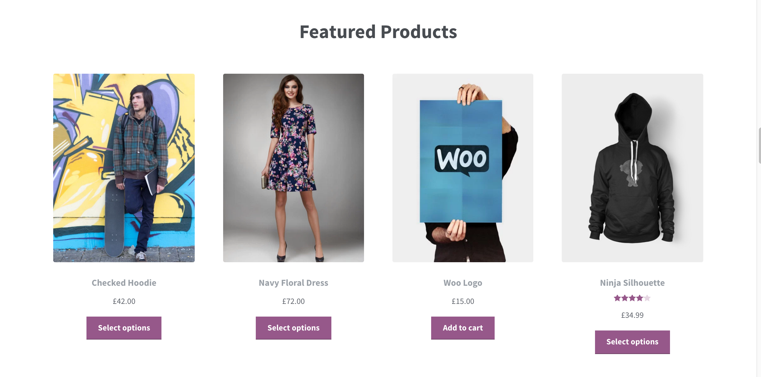 dicas surpreendentes woocommerce - produtos em destaque tema