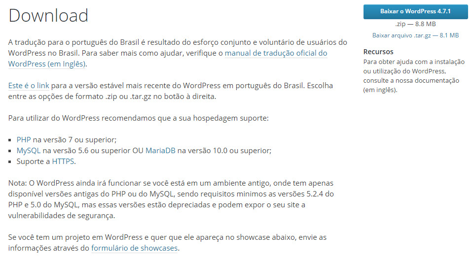 instalar o wordpress - passo 1