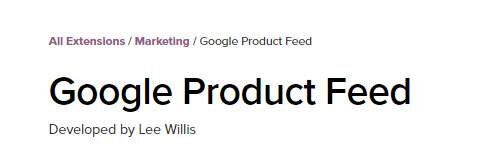 google-product-feed-extensao