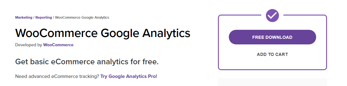 Extensão Google Analytics para WooCommerce 