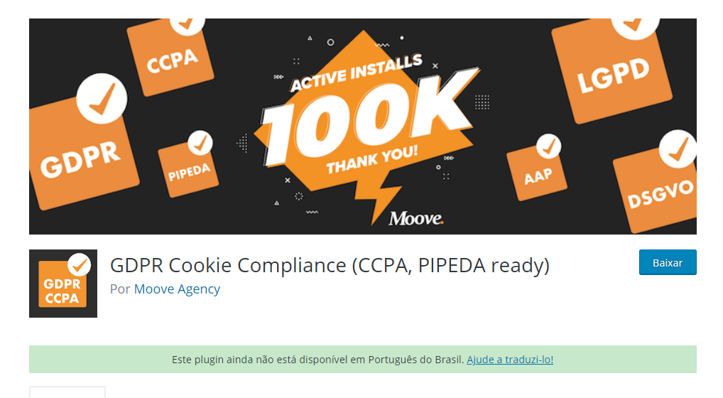 Plugin Cookie GDPR Cookie Compliance
