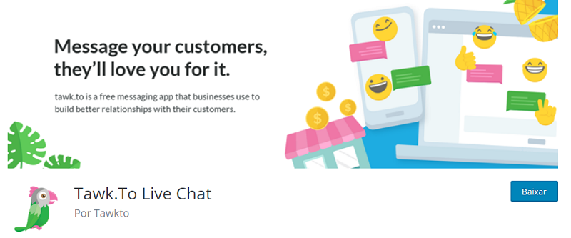 Tawmk to live chat - plugin para WordPress