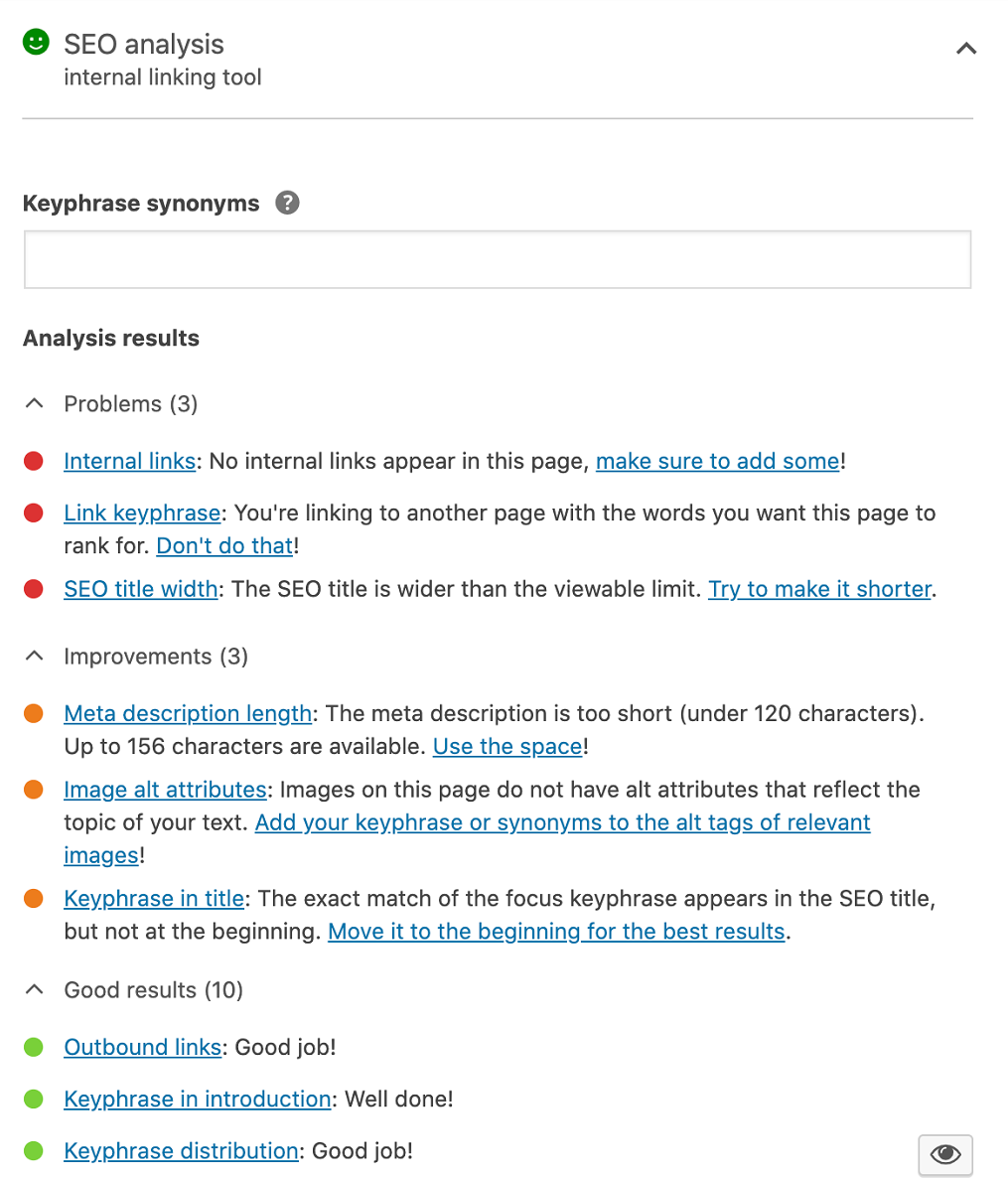 Funcionalidades do plugin Yoast SEO