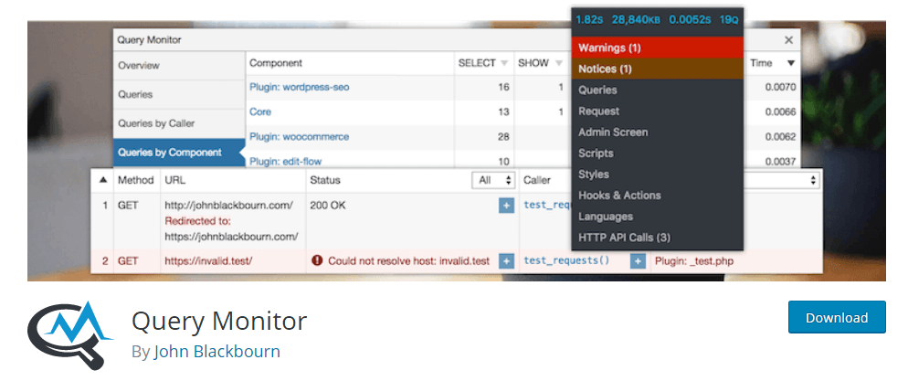 Plugin Query Monitor