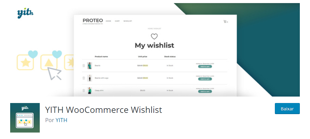 Yith WooCommerce Wishlist