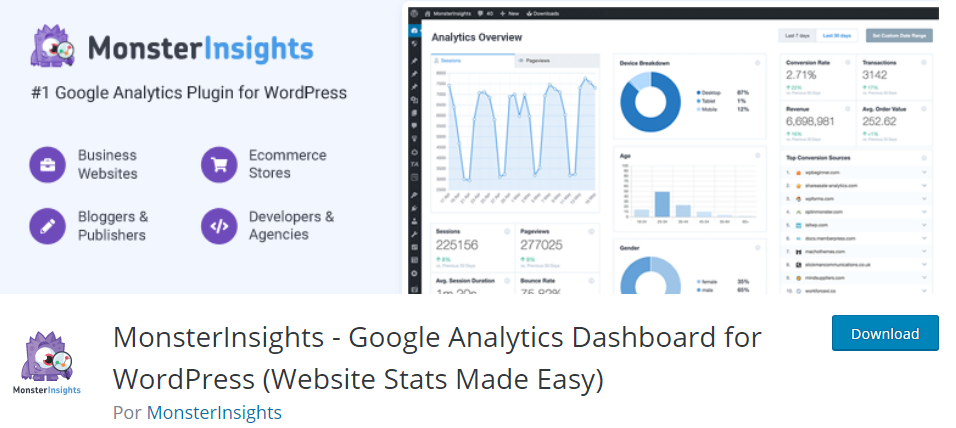 Plugin- Google Analytics Dashboard para WordPress