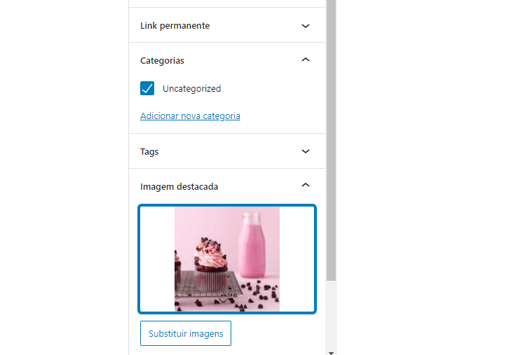 Como adicionar imagem destacada - Recursos de imagem no WordPress