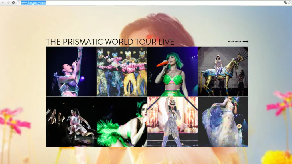 Sites que utilizam WordPress - Cultura Pop - Katy Perry