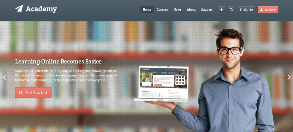 Como criar curso online com WordPress - Academy