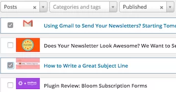 Plugin MailPoet - Adiciona posts do WordPress as newsletters