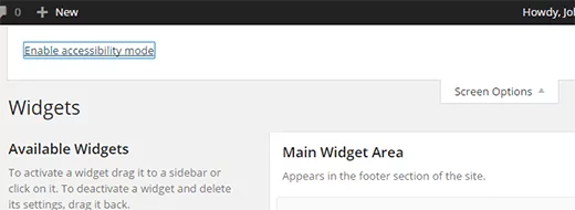 Widgets no WordPress - Como adicionar Widgets modo acessbilidade