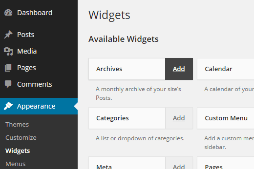 Widgets no WordPress - Como adicionar widget no modo acessibilidade parte 2