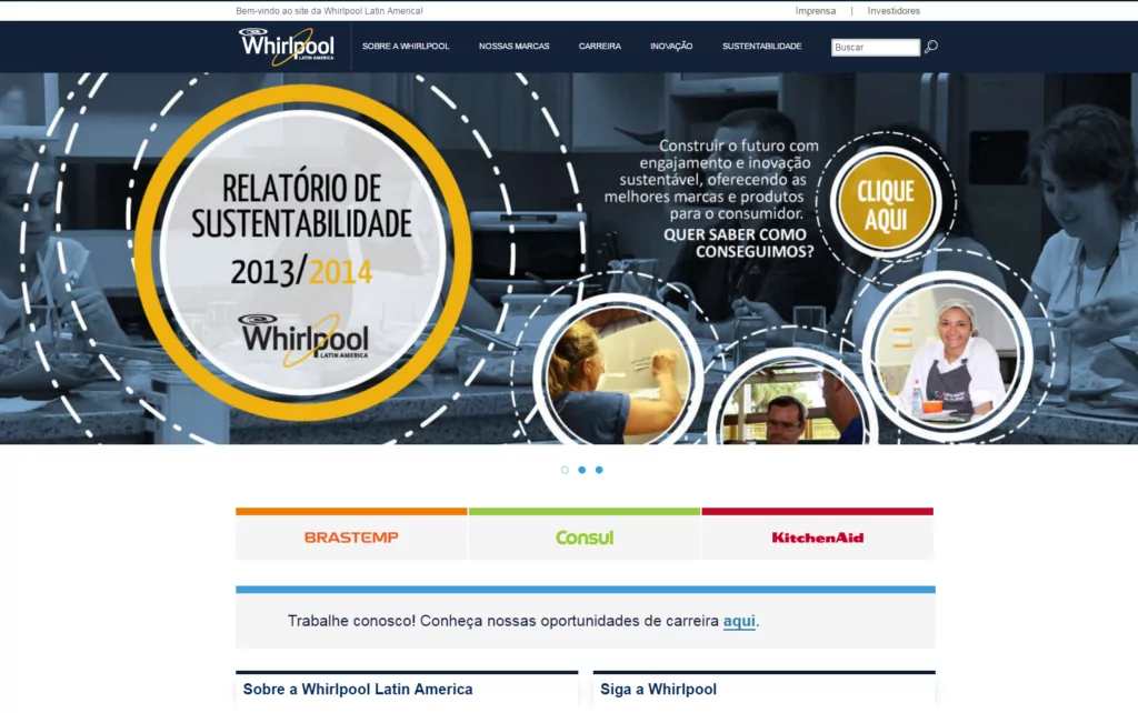 Sites que usam WordPress - Whirpool