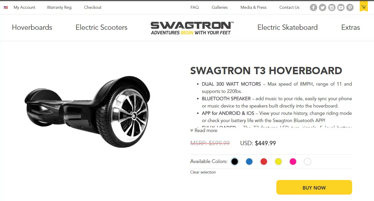 loja virtual WooCommerce - swagtron