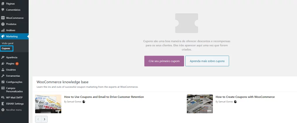 Como configurar cupons para o WooCommerce