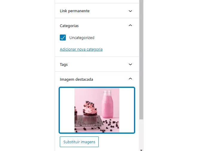 Como adicionar imagem destacada - Recursos de imagem no WordPress