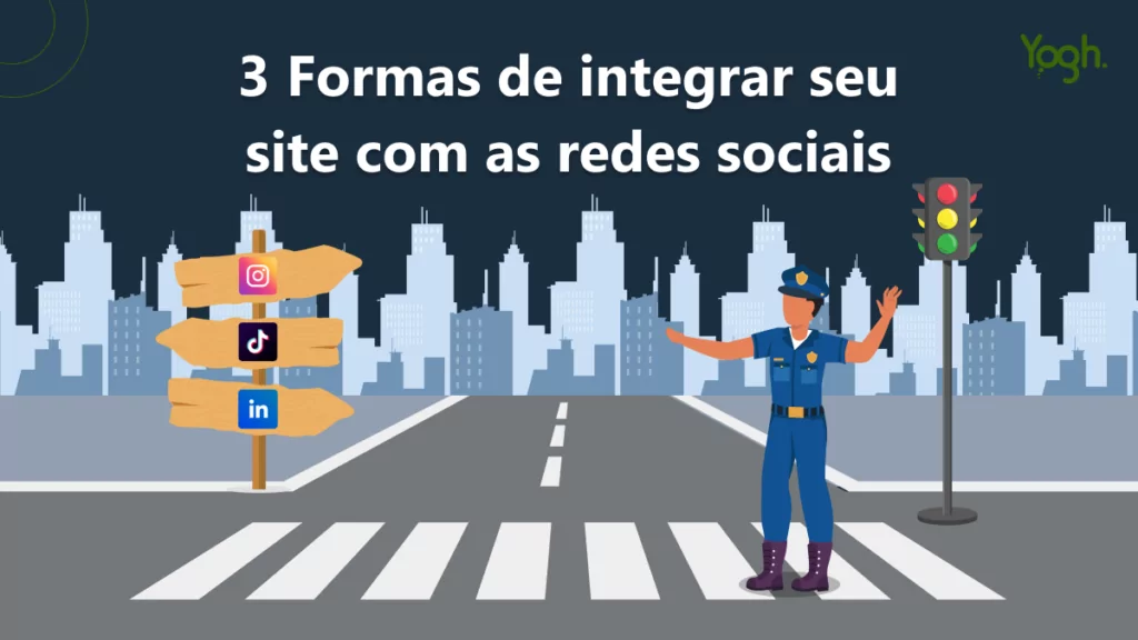 Ilustração - Formas de integrar seu site nas redes sociais